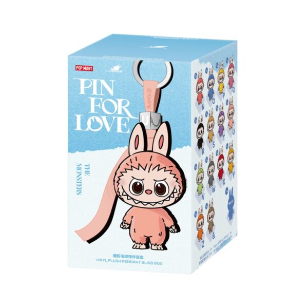 Pop Mart Monsters Love Series plush pendant featuring a whimsical character from the N-Z collection, colorful and playful design.
