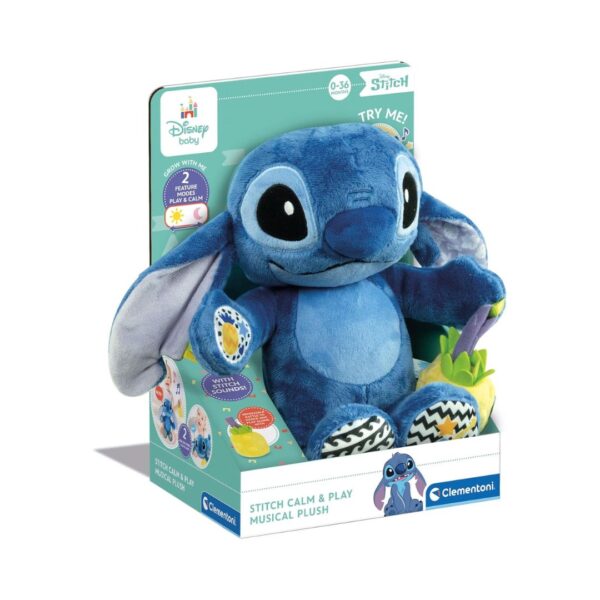 Disney Baby Stitch Calm & Play toy, battery-operated, featuring a cute Stitch design for soothing playtime experiences