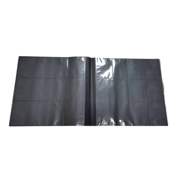 Black Evoretro 4x3 binder with a zipper, designed for organizing documents and photos securely.