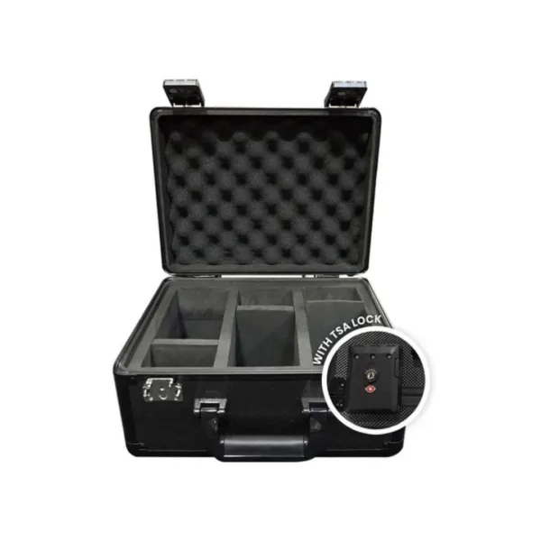 Evoretro X Black Aluminum Graded Card Storage Box 3 Rows TSA Lock good for 90 cards