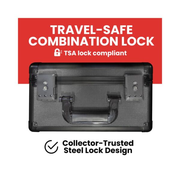 Evoretro X Gray Aluminum Graded Card Storage Box 3 Rows TSA Lock good for 90 cards