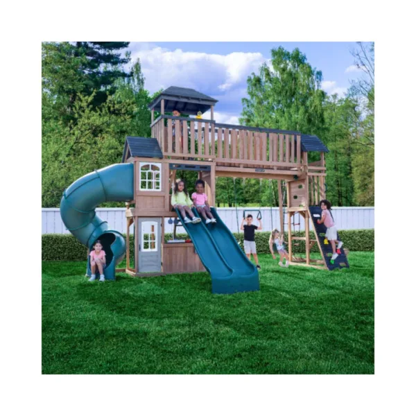 Kidkraft Treetop Observatory Wooden Swing Playset, F29810DIYEVD