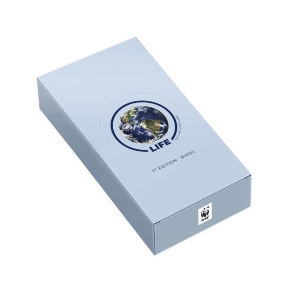 Life TCG Mini Box featuring Birds 1st Edition, showcasing colorful bird illustrations and game card designs