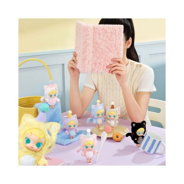 Plush pendant of Baby Molly from Pop Mart, designed as a collectible blind box toy with a cute, colorful appearance