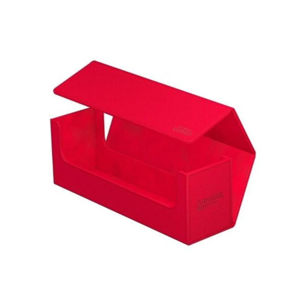 High-capacity Ultimate Guard Arkhive 400+ XenoSkin storage box for trading cards, featuring a rugged exterior and microfiber lining.