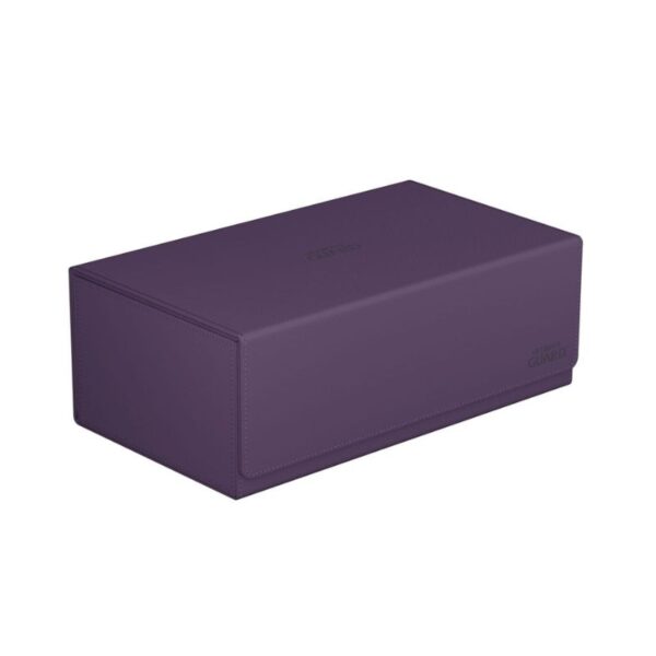 Ultimate Guard Arkhive 800+ in purple Xenoskin, designed for card storage and protection, featuring a sleek, modern design.