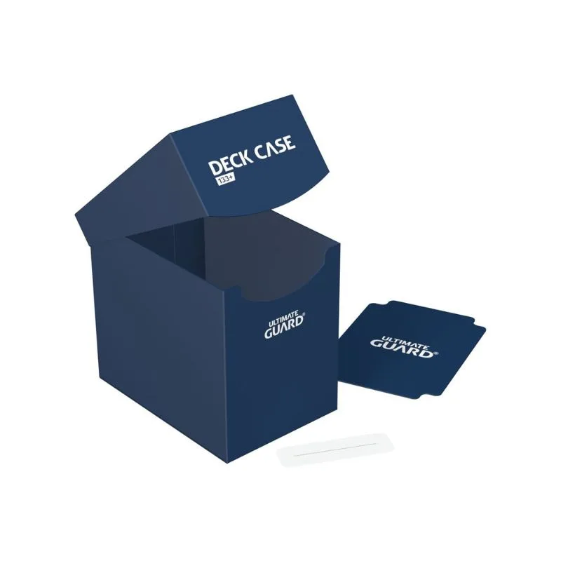 Blue Ultimate Guard Deck Case 133+, designed for card protection and storage, featuring a sleek and durable exterior