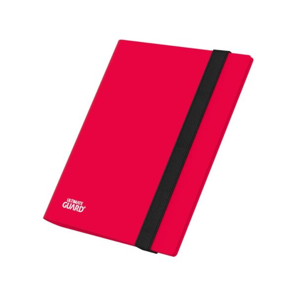 Red Ultimate Guard Flexxfolio 160 with 8 pockets for card storage, featuring a sleek and durable design