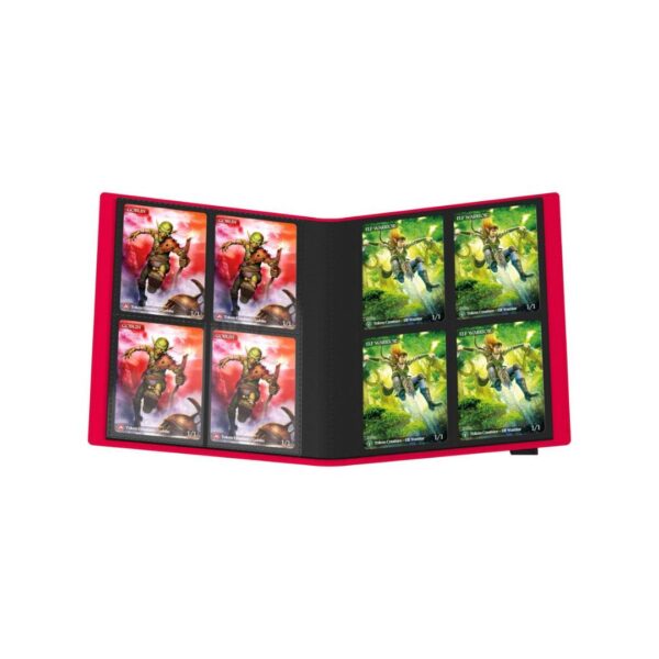 Red Ultimate Guard Flexxfolio 160 with 8 pockets for card storage, featuring a sleek and durable design