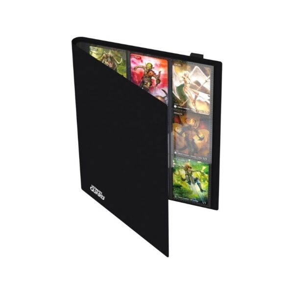 Ultimate Guard Flexxfolio 360, black, featuring 18 pockets for card storage and organization