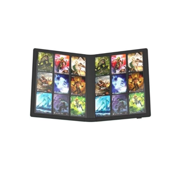 Green Ultimate Guard Flexxfolio 360 with 18 pockets, durable Xenoskin finish, and rotating pages for easy card viewing.