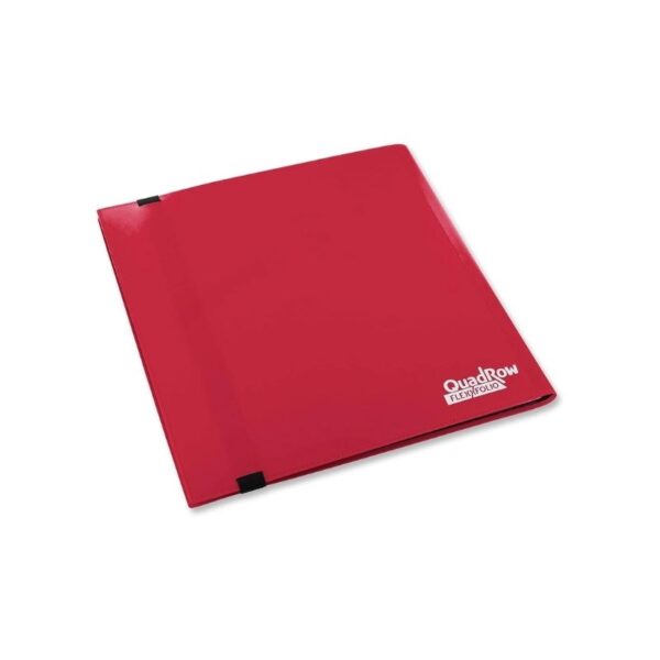 Red Ultimate Guard Flexxfolio 480 binder with 20 pages, holds 480 double-sleeved trading cards for organized playset storage.