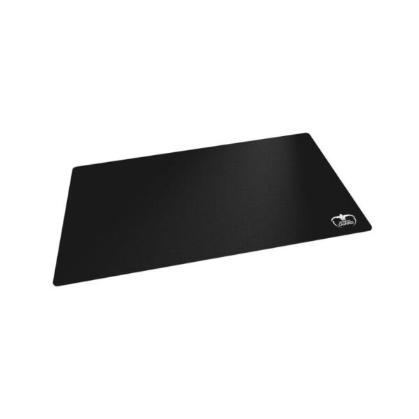 Black Ultimate Guard Play Mat designed for tabletop gaming, featuring a smooth surface and durable construction