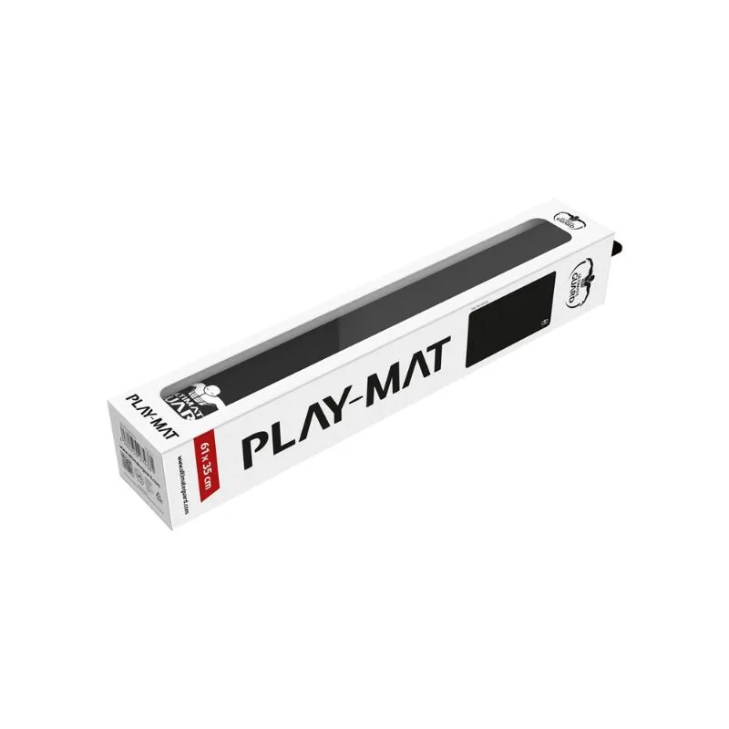 Black Ultimate Guard Play Mat designed for tabletop gaming, featuring a smooth surface and durable construction