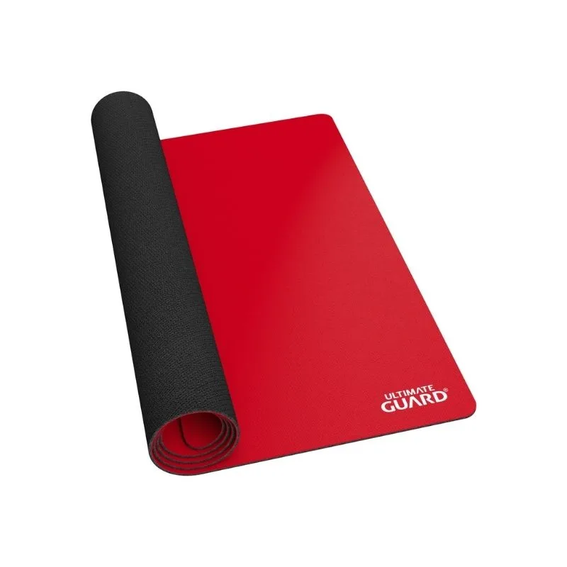 Red Ultimate Guard Play-Mat for card and tabletop games, featuring a smooth, non-slip surface for protection and cleanliness.