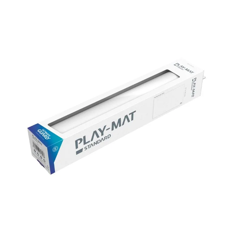 White Ultimate Guard Play-Mat designed for card games, featuring a smooth surface for optimal gameplay and protection