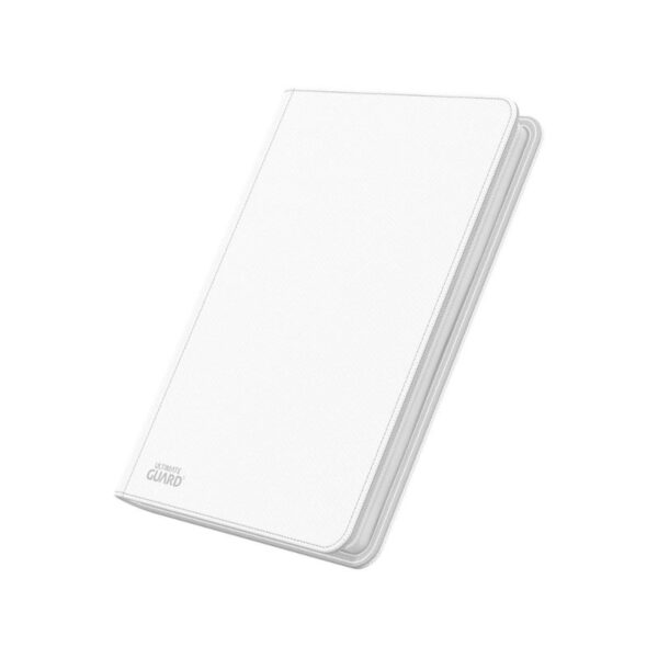 Ultimate Guard Zipfolio 320, a white Xenoskin binder with 16 pockets for card storage and organization