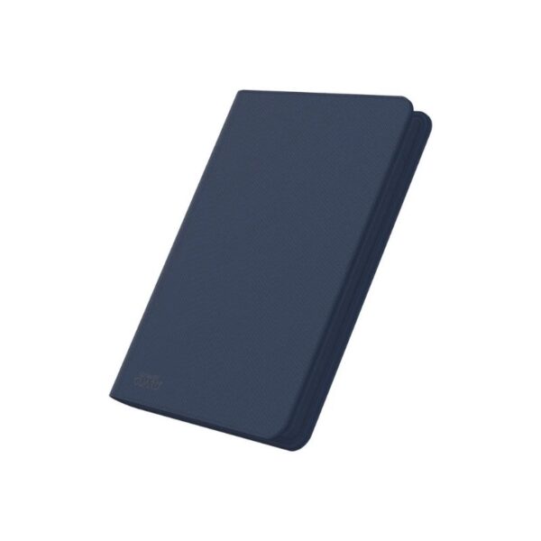 Blue Ultimate Guard Zipfolio 360 binder with 18 pockets, securely holds 360 cards, features zipper closure and durable Xenoskin.