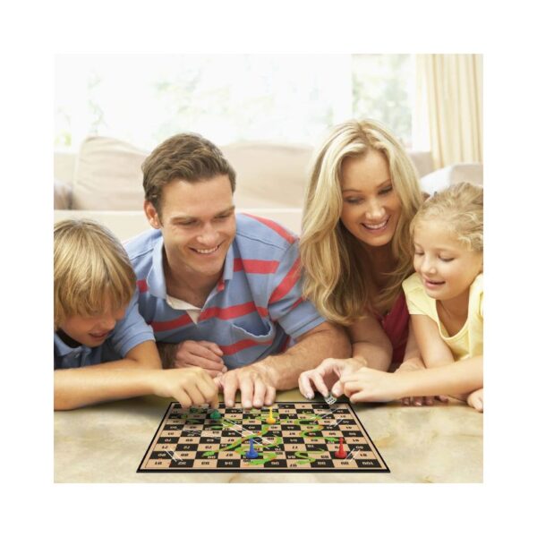 A 2-in-1 game set featuring Ludo and Snakes & Ladders, designed for classic family fun and entertainment