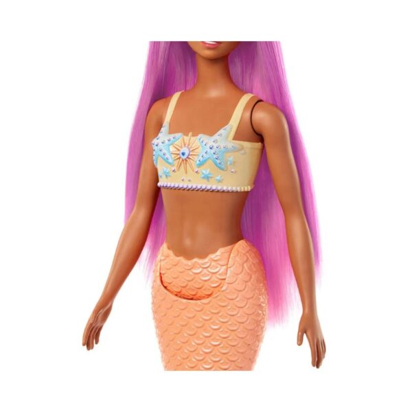 Colorful Barbie mermaid doll with fantasy hair, perfect for imaginative play and undersea adventures for kids.