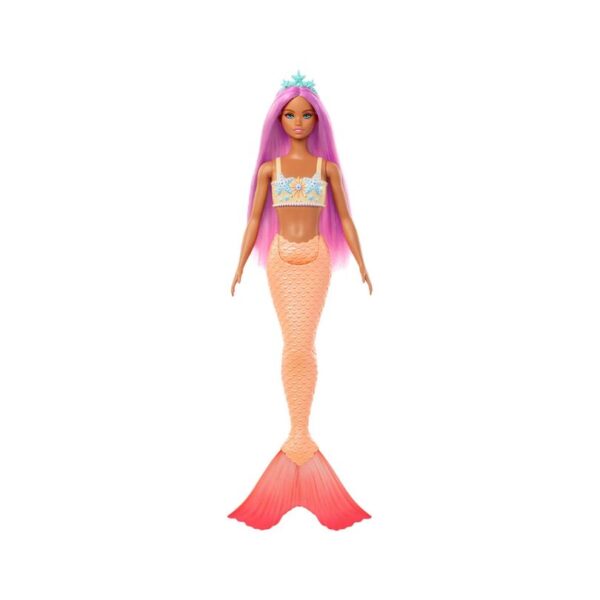 Colorful Barbie mermaid doll with fantasy hair, perfect for imaginative play and undersea adventures for kids.