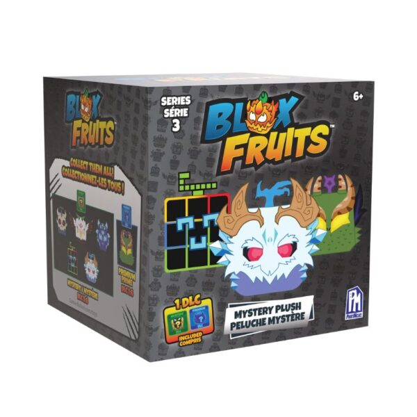 8-inch Blox Fruits collectible plush toy, randomly selected, featuring vibrant colors and soft texture for fans of the game