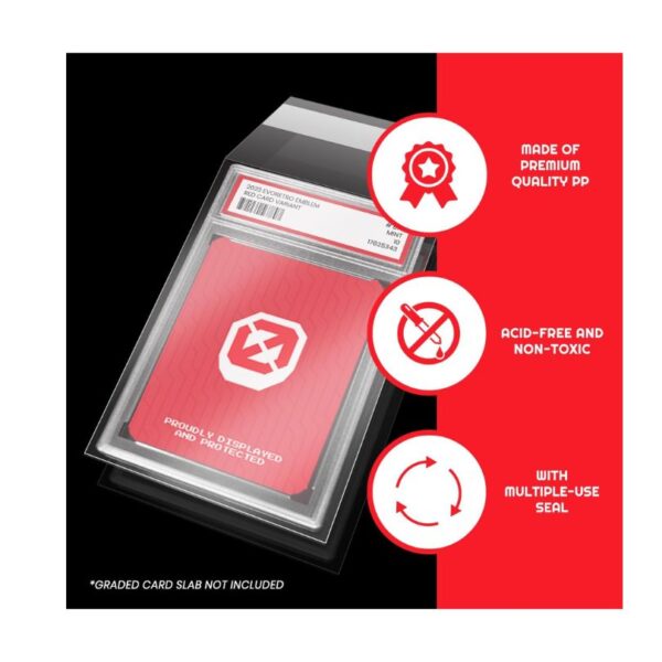 Evoretro graded card sleeves for PSA, 100-pack, designed for protecting collectible trading cards