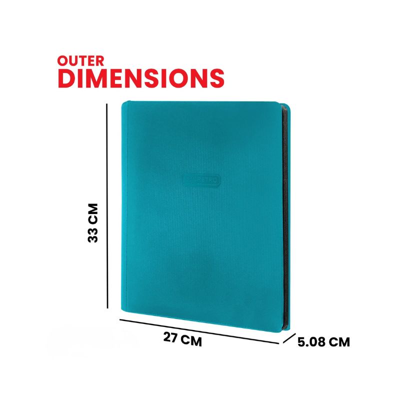 Evoretro Regular Card Binder with Zipper – Blue-1 Blue Evoretro Regular Card Binder with zipper, designed for organizing and protecting trading cards and collectibles