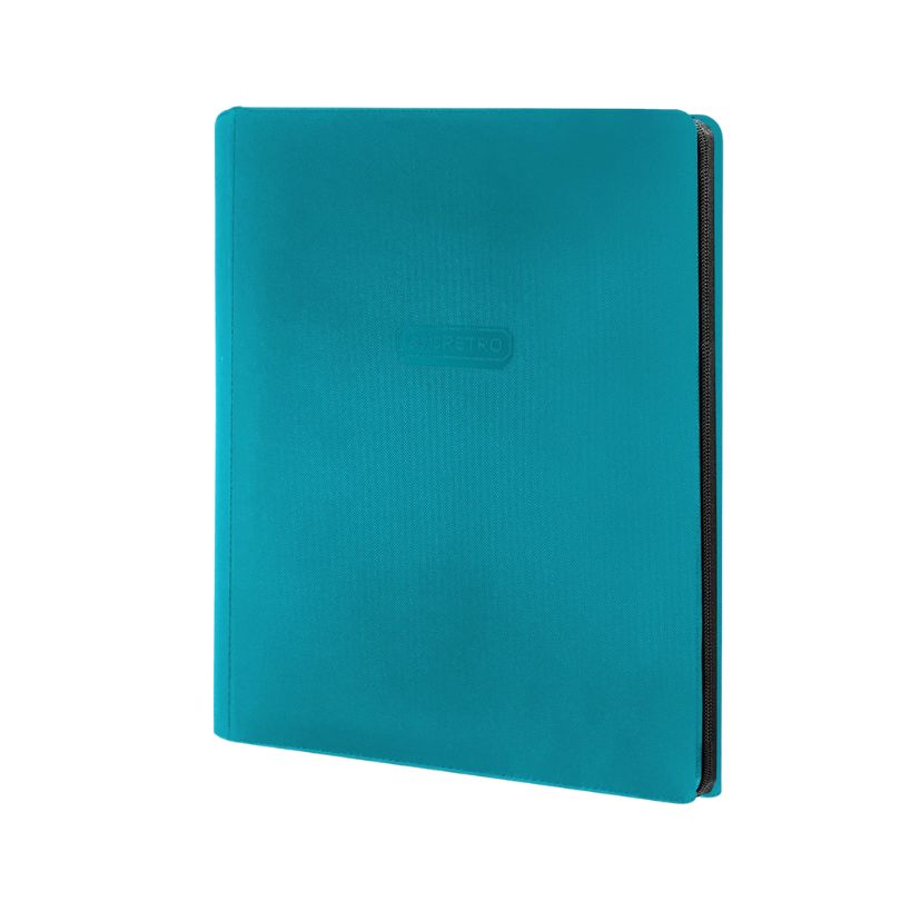 Evoretro Regular Card Binder with Zipper - Blue Blue Evoretro Regular Card Binder with zipper, designed for organizing and protecting trading cards and collectibles