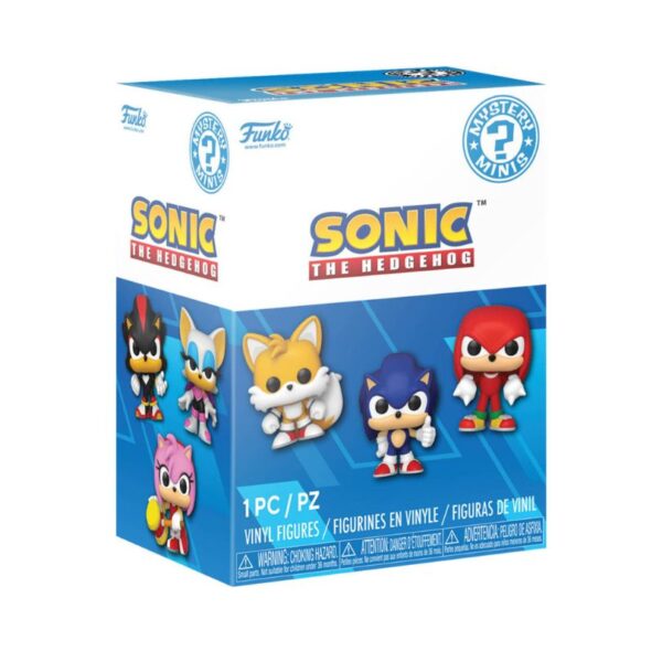 Funko Mystery Mini featuring characters from Sonic The Hedgehog, showcasing vibrant colors and playful designs