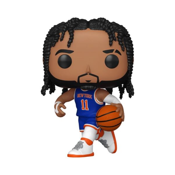 Funko Pop! figure of NBA Knicks player Jalen Brunson, featuring his team uniform and signature hairstyle