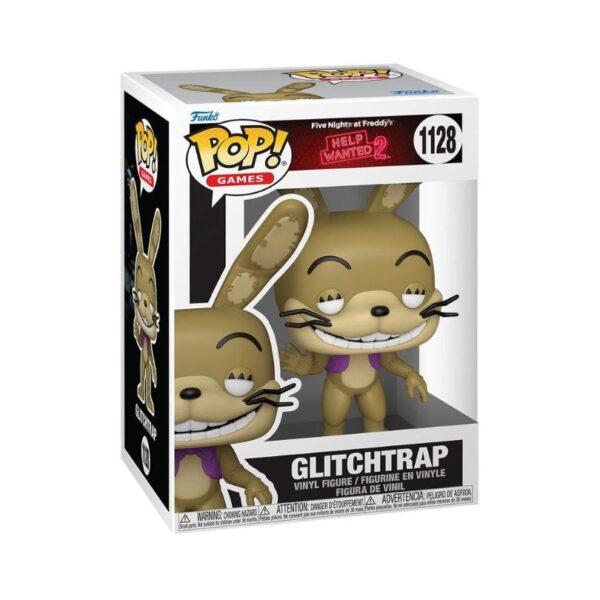 Funko Pop! figure of Glitchtrap from Five Nights at Freddy's Help Wanted 2, featuring a mischievous rabbit character design