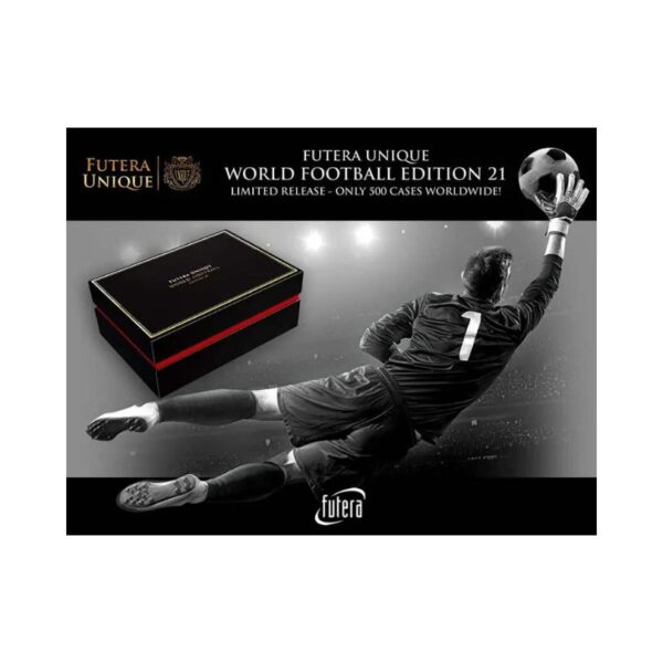 Futera Unique World Football Edition 21, featuring collectible cards showcasing global football talent and iconic moments