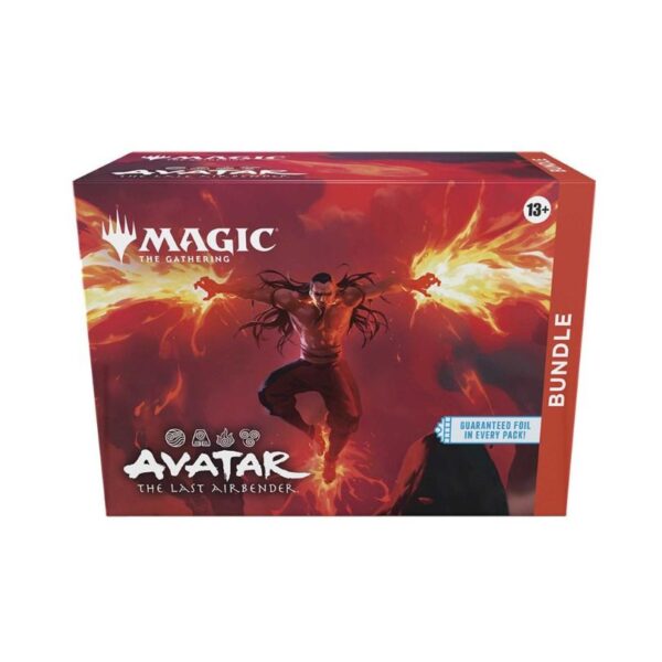 MTG Avatar: The Last Airbender Bundle featuring iconic characters and elements from the series in a collectible card format.