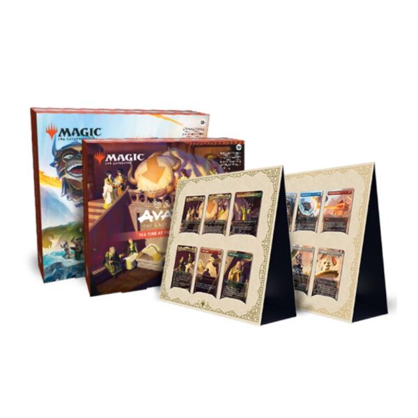 Four boxes featuring scenes from Avatar: The Last Airbender, showcasing iconic characters and elements from the series