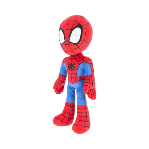 Plush Spidey toy from Marvel's Spidey and Friends, measuring 19 inches, featuring a friendly design for children