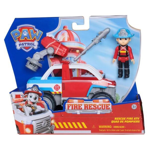 Large Paw Patrol fire rescue vehicle featuring Ryder, ready for action with bright colors and detailed design