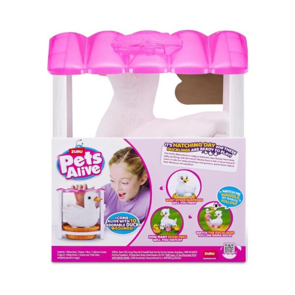 Mama Duck from Pets Alive Mama & Baby Surprise Series 1, featuring a soft, plush design with a hidden baby duck inside