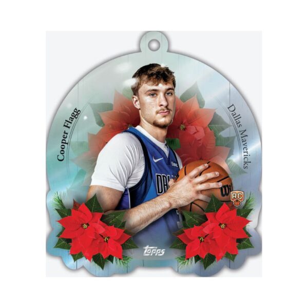 Topps 2025-26 Holiday Basketball card featuring player FGC006666, showcasing vibrant holiday-themed design elements.