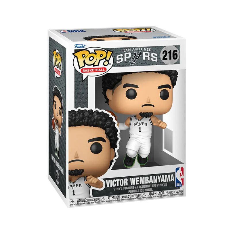 Wembanyama-1 Funko Pop vinyl figure of Victor Wembanyama, NBA rookie for the San Antonio Spurs, exclusive sports collectible.
