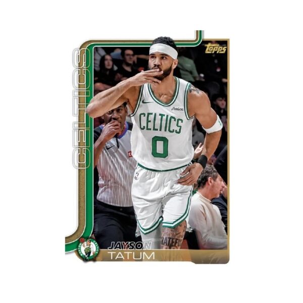 2025-26 Topps Basketball Hobby Box featuring player cards and collectible items in a vibrant, branded packaging design