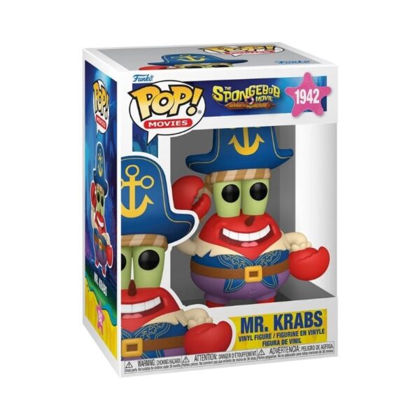 Funko Pop figure of Mr. Krabs from The Spongebob Movie, featuring his signature red color and dollar sign eyes