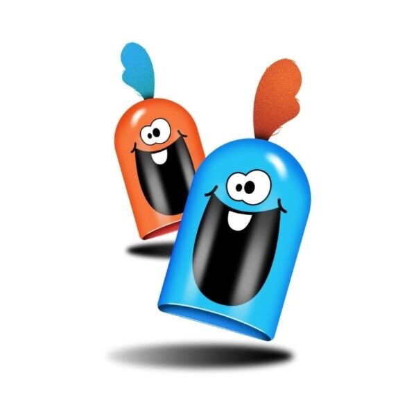 Colorful Gobblet Gobblers game board with pieces stacked in a strategic arrangement, showcasing a fun strategy game setup