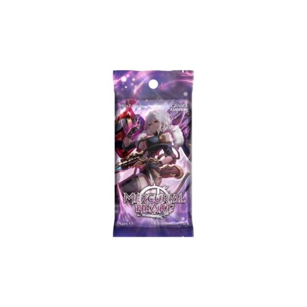 Grand Archive TCG Mercurial Heart booster box featuring alternate art URs and CSR cards for the fantasy trading card game