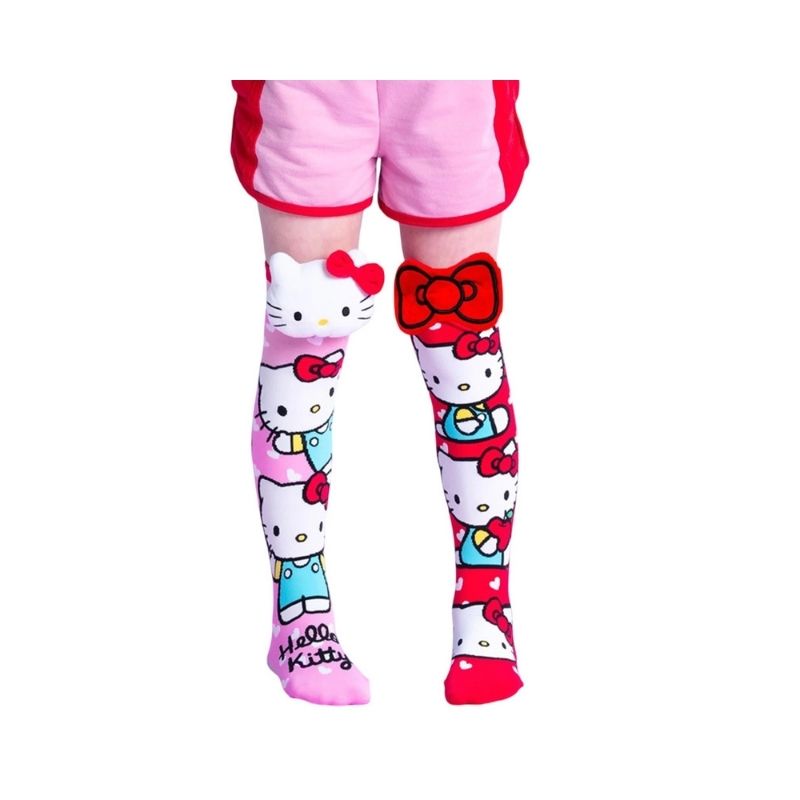 Madmia_ Hello Kitty Kids Socks - MS006 Colorful kids' socks featuring Hello Kitty, designed by Madmia, showcasing playful patterns and vibrant colors