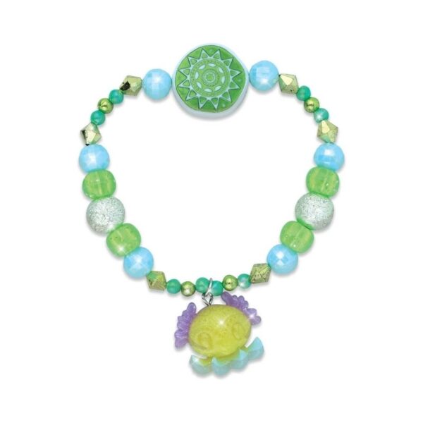 DIY bracelet making kit featuring nebula-themed star beads in various colors for creative jewelry design