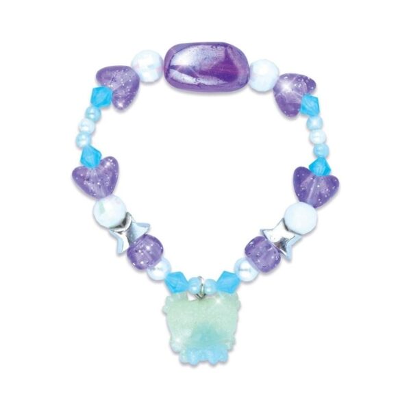 DIY bracelet making kit featuring nebula-themed star beads in various colors for creative jewelry design