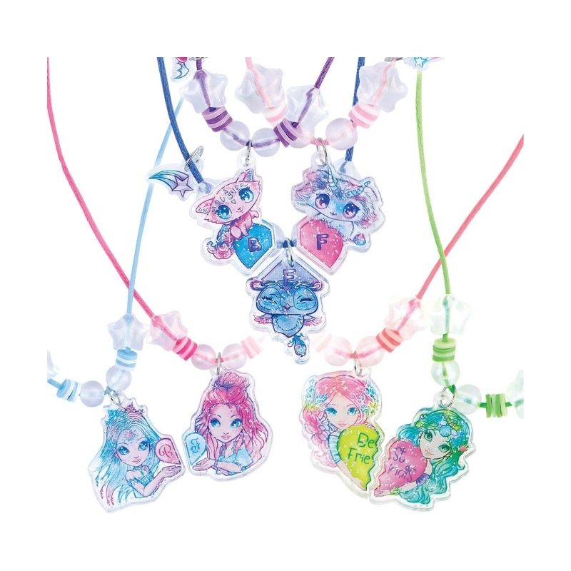 Nebolous Stars Friendship Necklaces DIY Kit – 11024-1 DIY kit for making Nebulous Stars friendship necklaces, featuring colorful star charms and crafting materials.