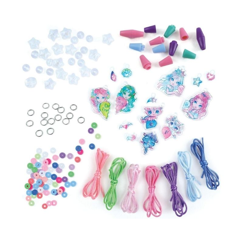 Nebolous Stars Friendship Necklaces DIY Kit – 11024-3 DIY kit for making Nebulous Stars friendship necklaces, featuring colorful star charms and crafting materials.