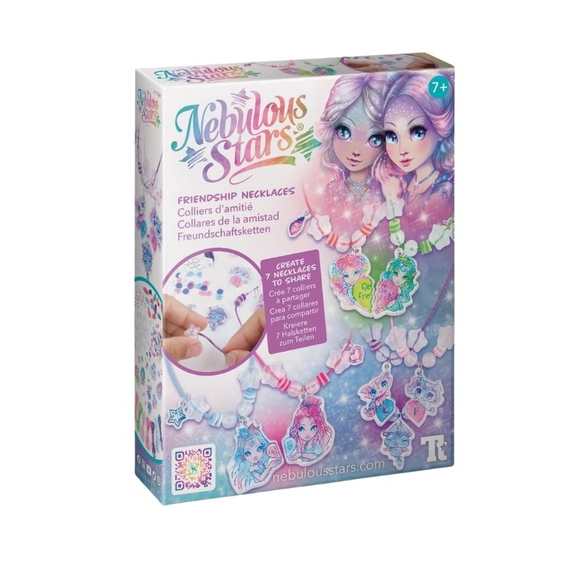 Nebolous Stars Friendship Necklaces DIY Kit - 11024 DIY kit for making Nebulous Stars friendship necklaces, featuring colorful star charms and crafting materials.